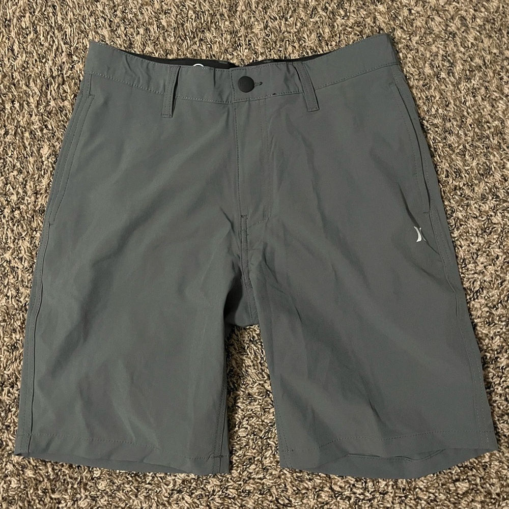 Hurley Men's Charcoal Athletic Stretch Shorts